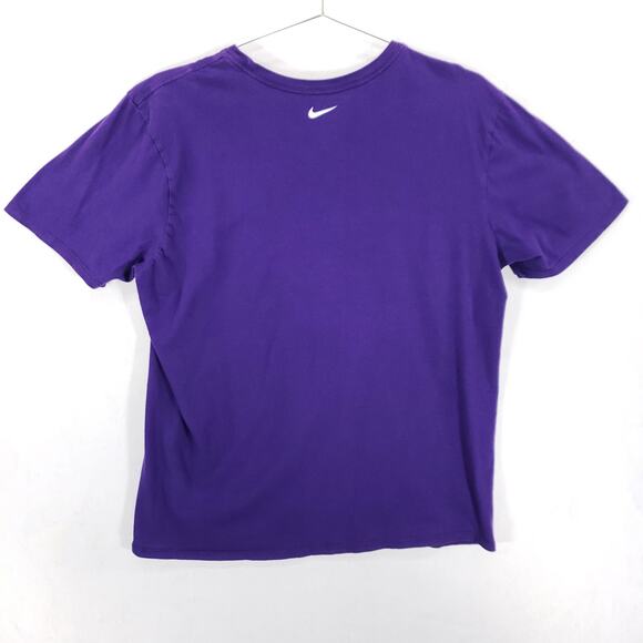 Nike Buccaneers Swim T Shirt Womens Size L Purple Skeleton Pirate Graphic Print - Picture 4 of 6